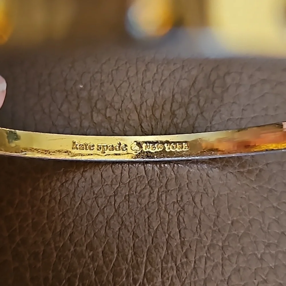KATE SPADE Studded Goldtone Slim Stackable Bangle Bracelet